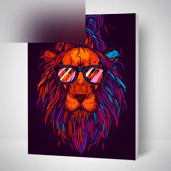 Löwe Pop Art Malen nach Zahlen Set