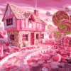 Paint By Number Kit Landscape Candy House - Painting By Number