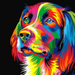 Paint by Numbers Kit Abstract Dog - Painting By Number