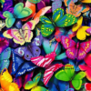 Colorful Butterflies Paint By Number Kit - Painting By Number