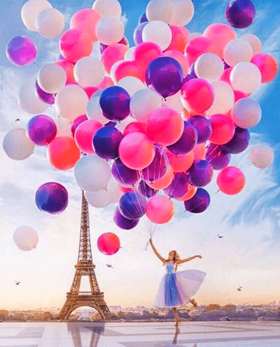 Paint By Numbers Kit Paris balloons - Painting By Number