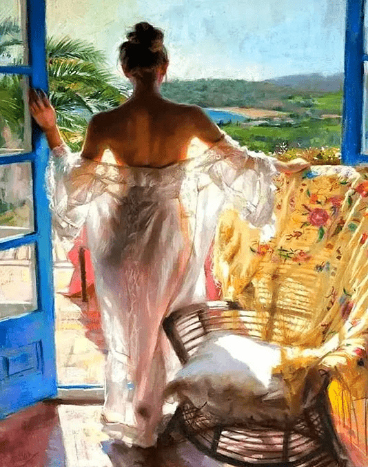 Paint By Numbers Kit Woman on the Beach - Painting By Number