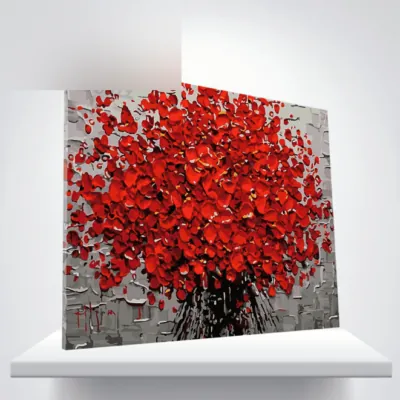 Red Fire Flowers Paint by Numbers Kit