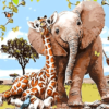 Paint by Numbers Kit Kids Elephant and Giraffe - Painting By Number