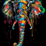 Abstract Elephant Paint By Numbers Kit - Painting By Number