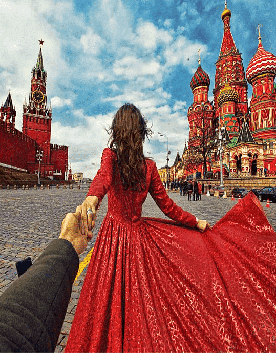 Paint by Numbers Kit Traveling Woman Moscow - Painting By Number