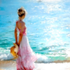 Paint by Number Kit Seaside Girl - Painting By Number