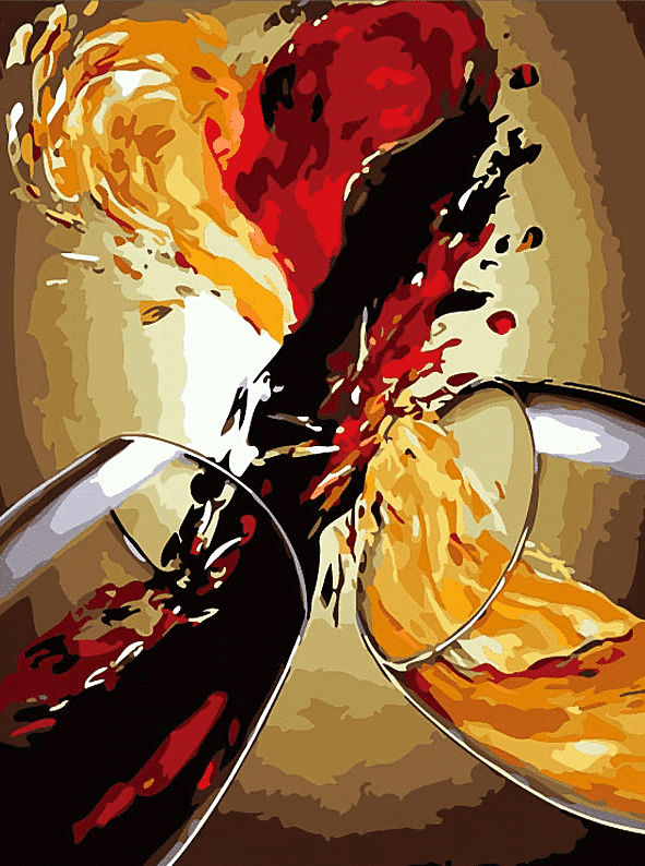 Paint by Numbers Kit Abstract Wine - Painting By Number