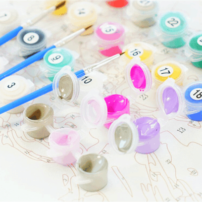 Landscape Snow Sunset Paint by Numbers Kit