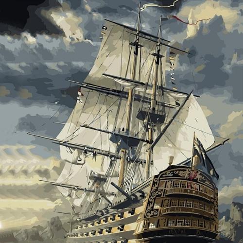 Sailing Ship Paint by Numbers Kit - Painting By Number