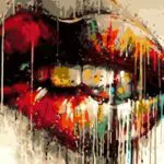 Paint By Numbers Kit Sexy lips - Painting By Number