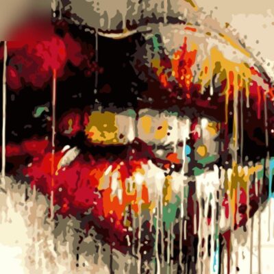 Paint By Numbers Kit Sexy lips - Painting By Number