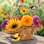 Paint by Numbers Kit Birds & Flowers - Painting By Number