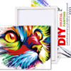 Paint by Numbers Kit Colorful Cat - Painting By Number