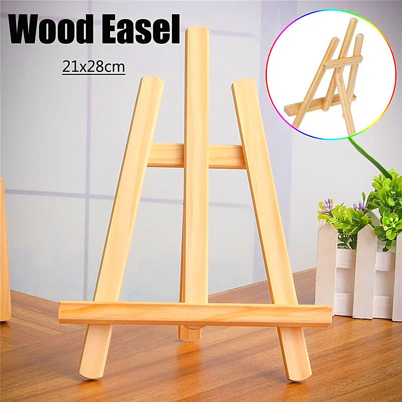 Chevalet en Bois de Table DIY 21x28cm Support Présentoir