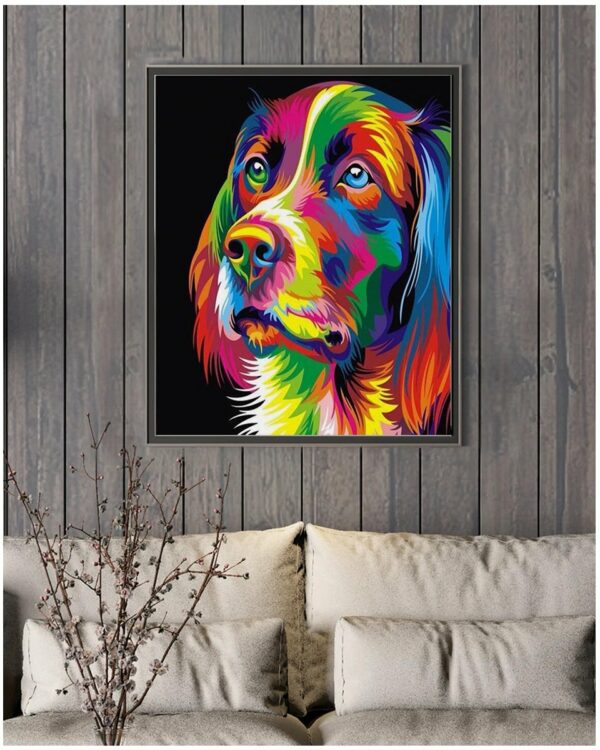 Paint by Numbers Kit Abstract Dog - Painting By Number