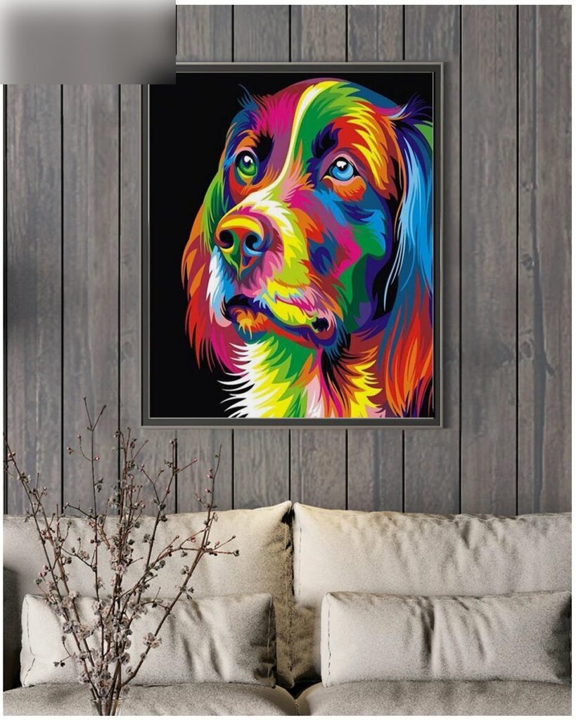 Paint by Numbers Kit Abstract Dog - Painting By Number