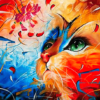 Paint by Numbers Kit Abstract Cat - Painting By Number