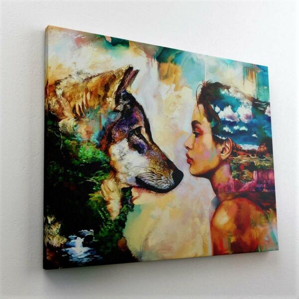 Paint by Numbers Kit Woman & Wolf - Painting By Number