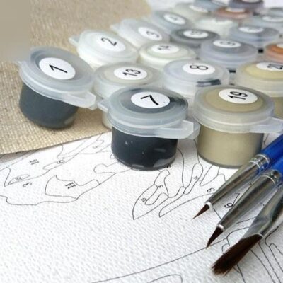 Two Wolves Paint by Numbers Kit - Painting By Number