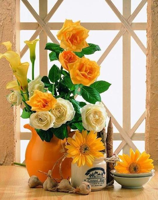 Yellow Flowers Paint by Numbers Kit - Painting By Number