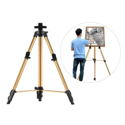 Aluminum Easel Stand Tripod Adjustable Height 19''-55'' Field Easel for Painting with Carrying Bag - Painting By Number