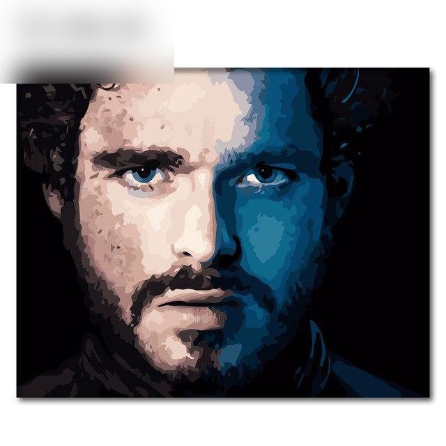 Robb Stark Painting from Game of Thrones Paint by Numbers Kit - Painting By Number
