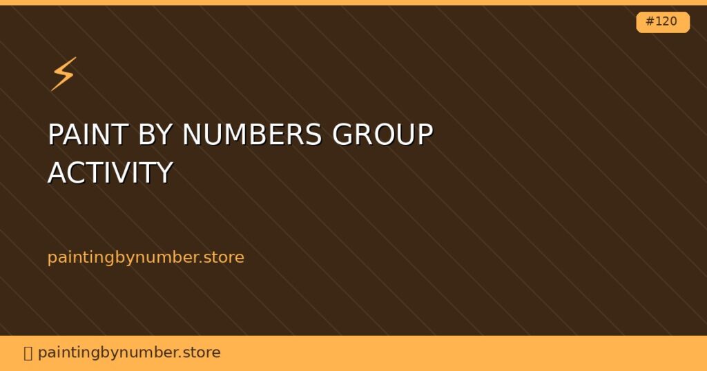 paint by numbers group activity