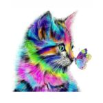 Butterfly Cat Animal DIY Painting Diamond Painting Kit - DIY Art