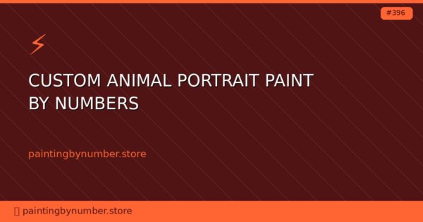 custom animal portrait paint by numbers