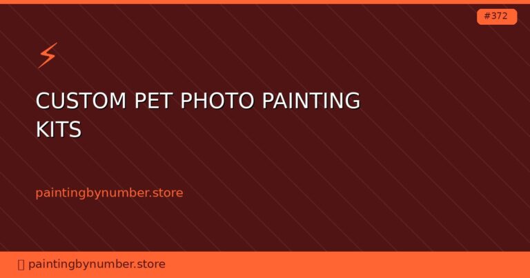 custom pet photo painting kits