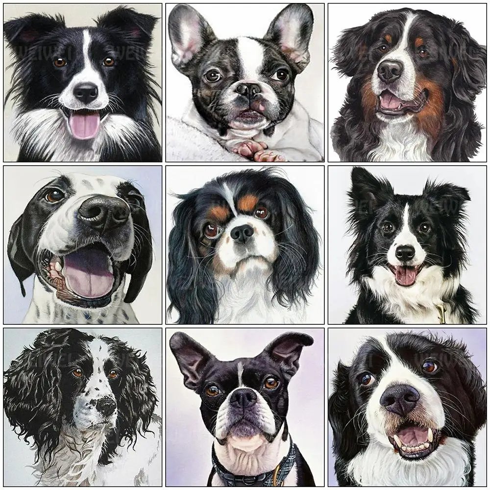 Dog DIY Diamond Animal Painting Kits Diamond Painting Kit - DIY Art
