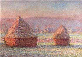 Haystacks at Sunset by Monet - Paint by Numbers Kit