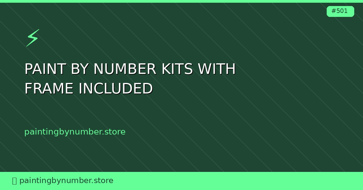 paint by number kits with frame included