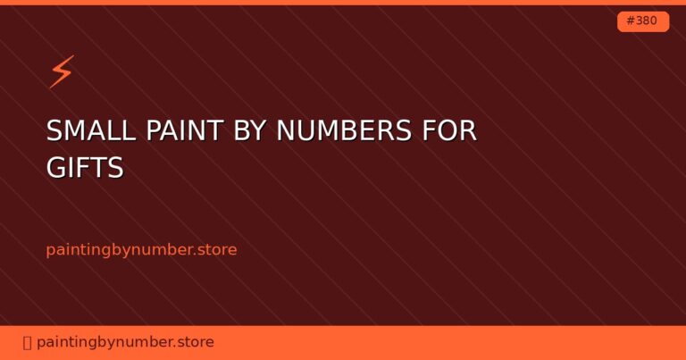 small paint by numbers for gifts