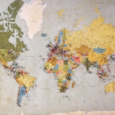 World Map Abstract - Office Paint by Numbers
