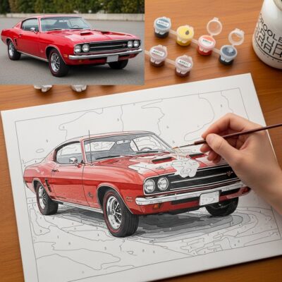 Custom Car Portrait Paint by Numbers from Photo