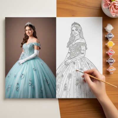 Quinceañera & Sweet Sixteen Paint by Numbers Kit from Your Photo