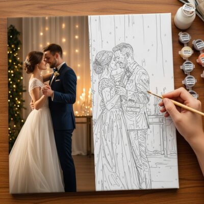 Engagement Photo Paint by Numbers Kit — Proposal Keepsake