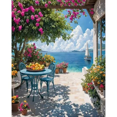 Mediterranean Terrace - Paint by Numbers Kit