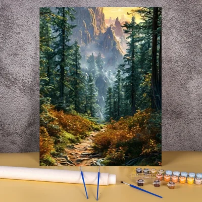 Alpine Forest Path - Paint by Numbers Kit