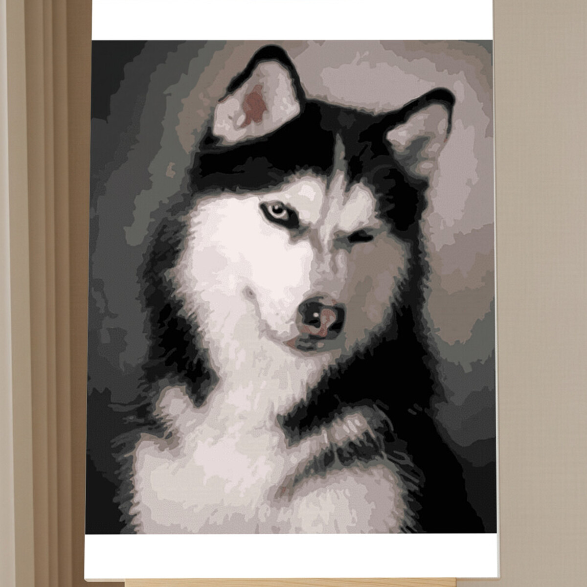 Kit de Peinture par Numéros Husky Mignon