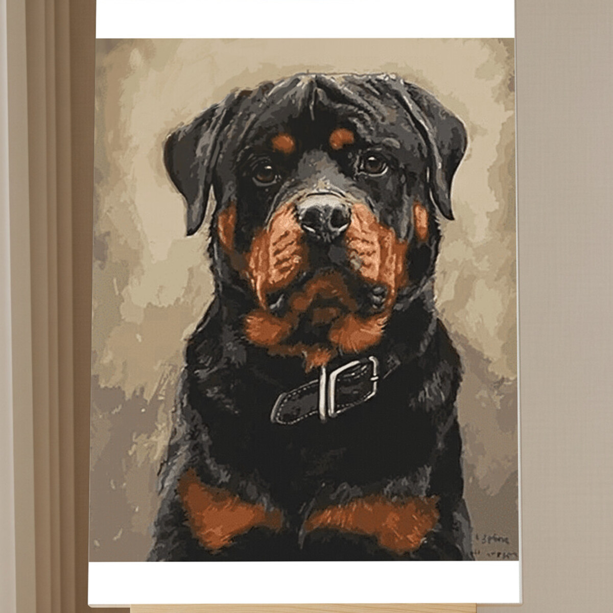 Kit de Pintar por Números Perro Rottweiler
