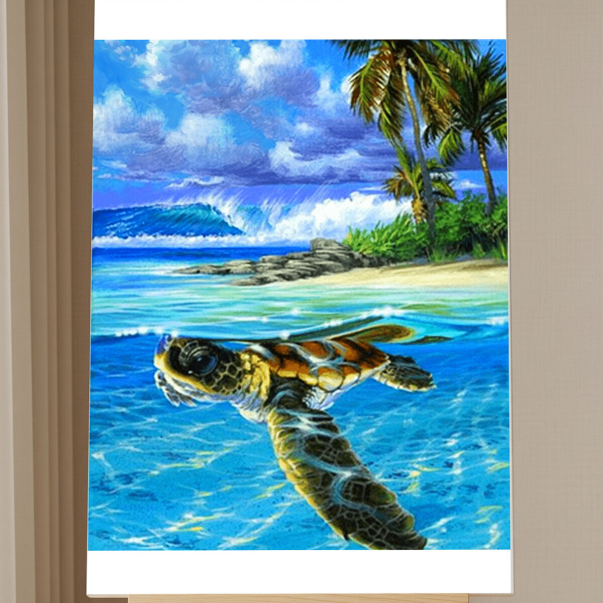 Kit de Pintar por Números Tortuga Nadadora