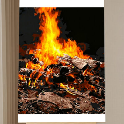 Fire Scenery Paint by Numbers Kit
