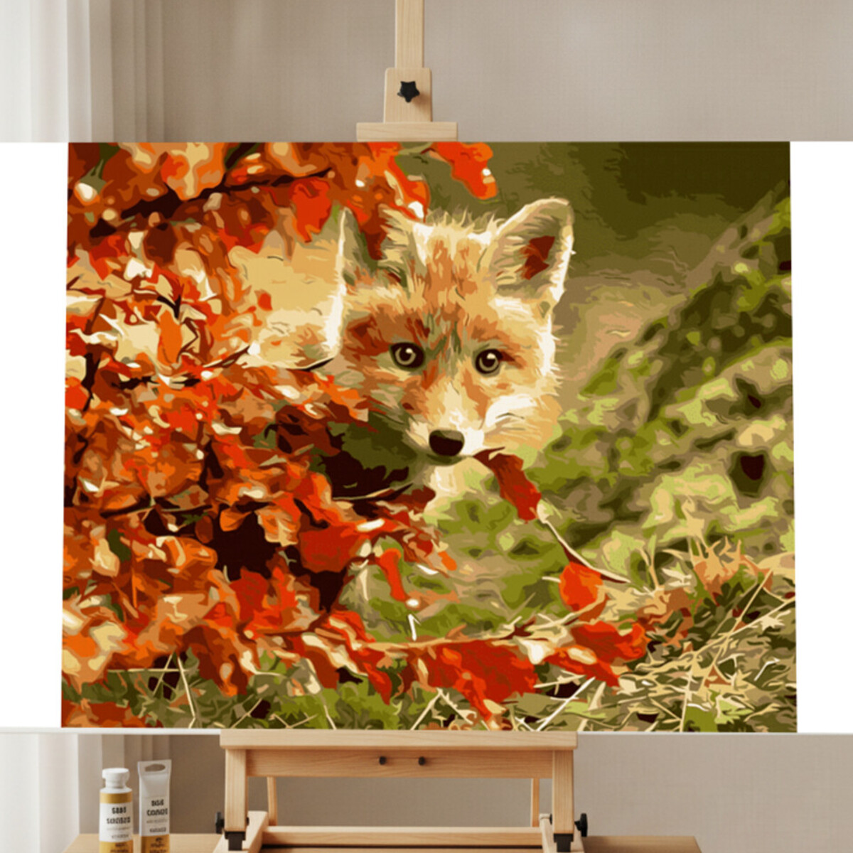 Malen nach Zahlen Set Fuchs & Ahorn