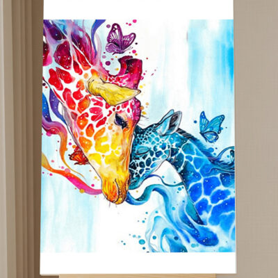 Kit de Peinture par Numéros Girafe Maman & Bébé