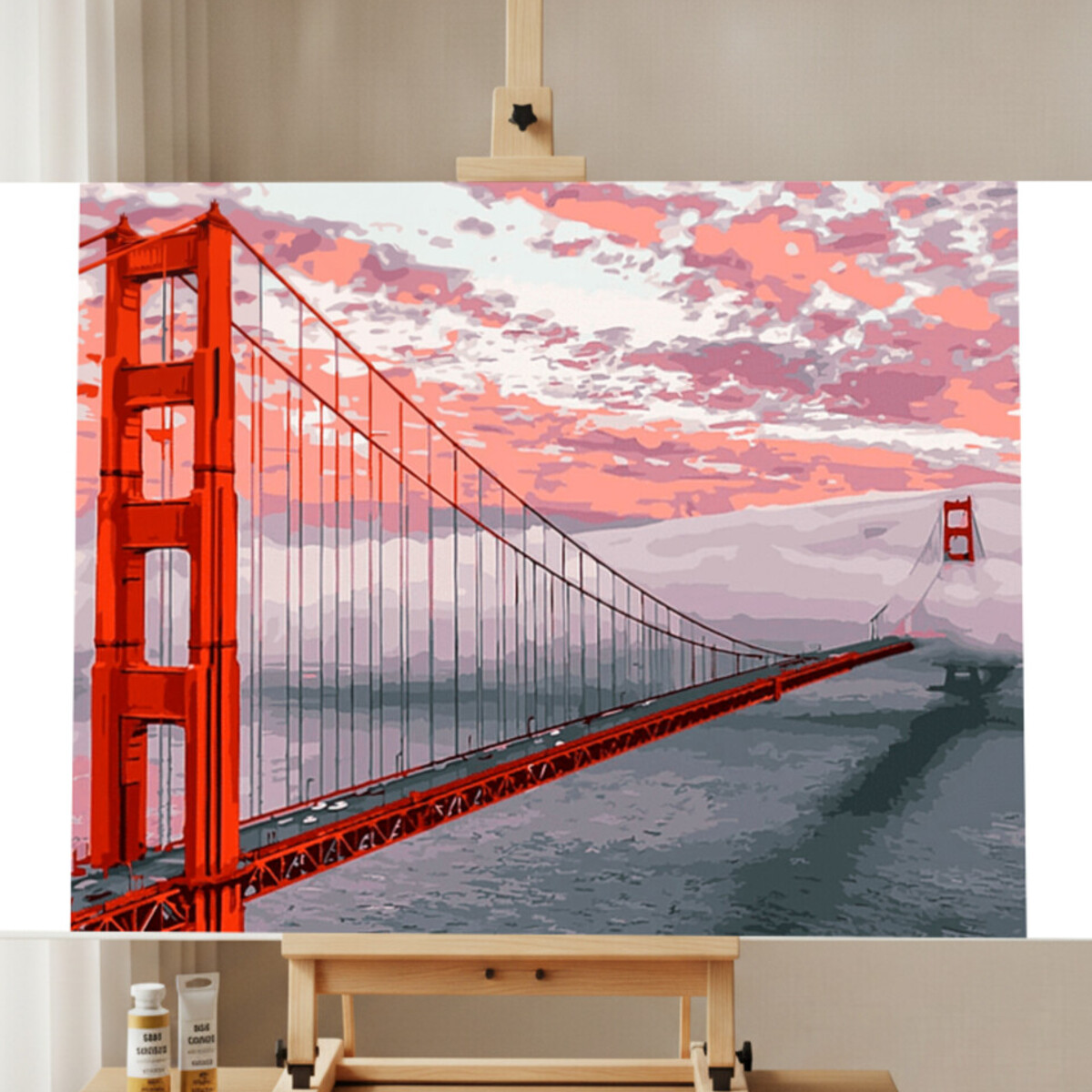 Kit Peinture par Numéros Paysage Pont Golden Gate