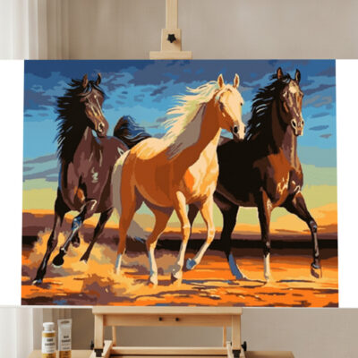 Kit Peinture par Numéros Chevaux
