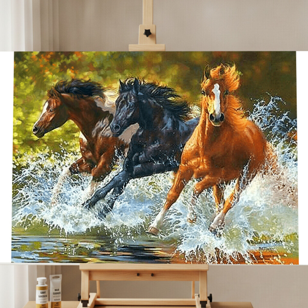 Kit Peinture par Numéros Chevaux au Galop
